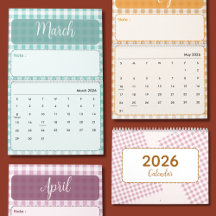 Cute & Colorful 2026 Calendar