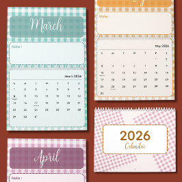 Cute & Colorful 2026 Calendar Kalender