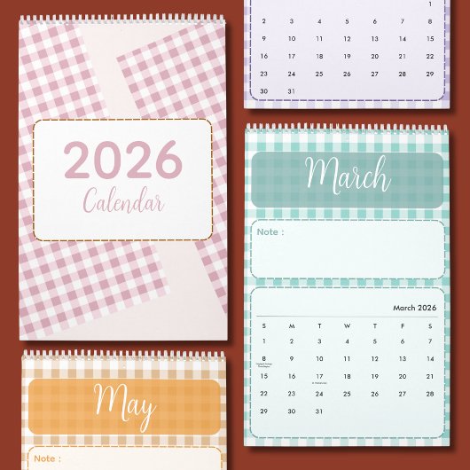 Cute & Colorful 2026 Calendar Kalender
