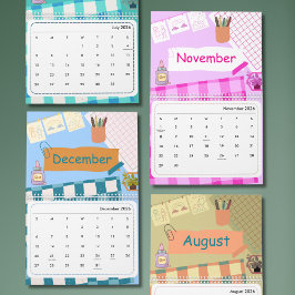 Cute Colorful 2026 Calendar Kalender