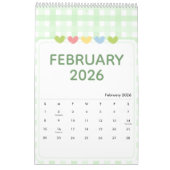 Cute & Colorful 2026 Calendar Kalender (Feb 2026)