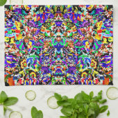 Cute colorful abstract painting geschirrtuch (Gefaltet)