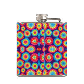 Cute colorful abstract suns patterns flachmann (Rückseite)