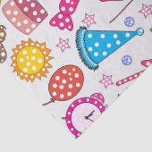 Cute Colorful Birthday Symbol Pattern Seidenpapier (Detail)