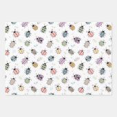 Cute Colorful Bugs Pattern Geschenkpapier Set (Vorderseite 3)
