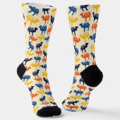 Cute Colorful Cartoon Camels Pattern Socken (Gewinkelt)