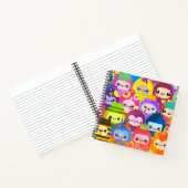 Cute Colorful Cartoon People Characters Notizblock (Innenseite)