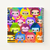 Cute Colorful Cartoon People Characters Notizblock (Rückseite)