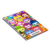 Cute Colorful Cartoon People Personalised Notizblock (Rechte Seite)