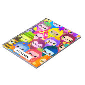 Cute Colorful Cartoon People Personalised Notizblock (Linke Seite)