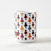 Cute Colorful Cat Mom Kitten Pattern Personalized Kaffeetasse (Mittel)