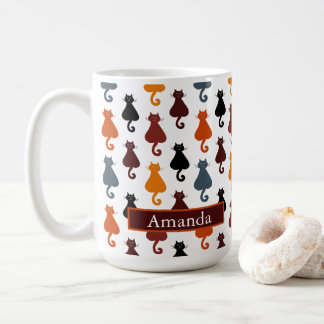 Cute Colorful Cat Mom Kitten Pattern Personalized Kaffeetasse