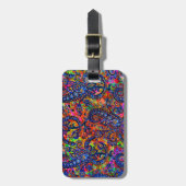 Cute colorful chakra pattern checkbook cover gepäckanhänger (Vorderseite vertikal)