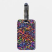 Cute colorful chakra pattern checkbook cover gepäckanhänger (Rückseite vertikal)
