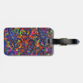 Cute colorful chakra pattern checkbook cover gepäckanhänger (Rückseite horizontal)