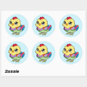 Cute Colorful Chicken Sticker – Fun Farm Art (Blatt)