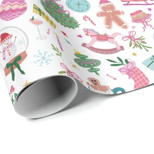 Cute Colorful Christmas Geschenkpapier (Rolleneckpunkt)