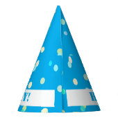 Cute Colorful Confetti Dots Blue Happy Birthday Partyhütchen (Rückseite)