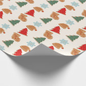 Cute Colorful Cookies Pattern Christmas Geschenkpapier (Ecke)