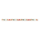 Cute Colorful Cookies Pattern Christmas Satinband (Vorderseite)