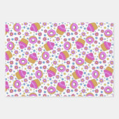 Cute colorful cupcake, flower and bagel Bookmark Geschenkpapier Set (Vorderseite 2)