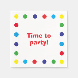 Cute & Colorful Dots Kids Birthday Party Serviette
