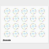 Cute Colorful Dots Kids Thank You Runder Aufkleber (Blatt)