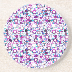 Cute colorful flowers suns patterns untersetzer