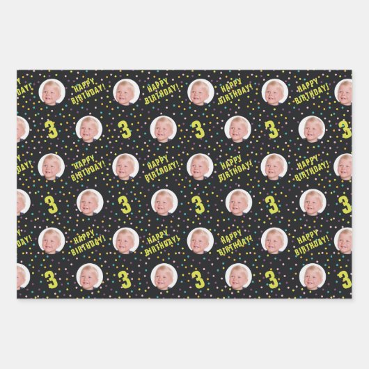 Cute Colorful Geschenkpapier Set (Vorderseite)