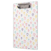 Cute Colorful Hearts Clipboard  Klemmbrett (Links)