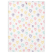 Cute Colorful Hearts Clipboard  Klemmbrett (Rückseite)
