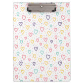 Cute Colorful Hearts Clipboard  Klemmbrett (Vorderseite)