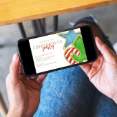 Cute Colorful Holiday Cookies Christmas Party Einladung