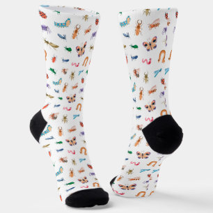 Cute Colorful Insect Pattern Socken
