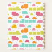 Cute Colorful Kids Background Custom Name Photo Planer (Rückseite)