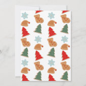 Cute Colorful Kids Christmas Cookie Exchange Party Einladung (Rückseite)