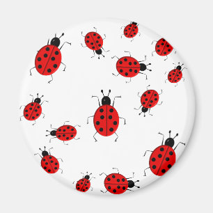 Cute colorful ladybugs clip art magnet