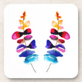 Cute colorful leaves watercolor getränkeuntersetzer (Vorderseite)