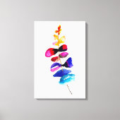 Cute colorful leaves watercolor leinwanddruck (Vorderseite)
