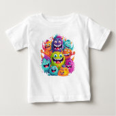 Cute Colorful Monster Squad Baby Shirt (Vorderseite)