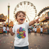 Cute Colorful Monster Squad Baby Shirt