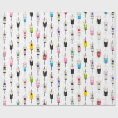 Cute Colorful National Cyclists Illustration Art Geschenkpapier (Flach)