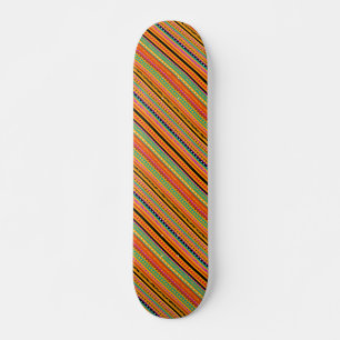 Cute colorful native aztec patterns design fabric skateboard
