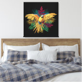 Cute colorful Parrot Design Leinwanddruck (Insitu (Schlafzimmer))