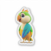 Cute Colorful Parrot Sticker (Vorderseite)