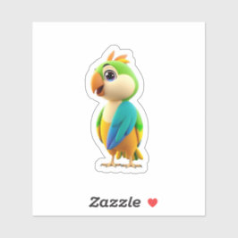 Cute Colorful Parrot Sticker