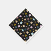 Cute Colorful Pastel Stars Pattern Serviette (Ecke)