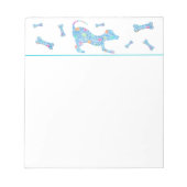 Cute Colorful Playful Dog Notepad Notizblock (Vorderseite)