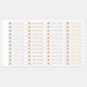 Cute Colorful Rainbow Custom Name Tag Waterproof Etiketten (Blatt)
