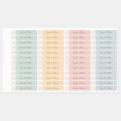 Cute Colorful Rainbow Custom Tow Names Etiketten (Blatt)